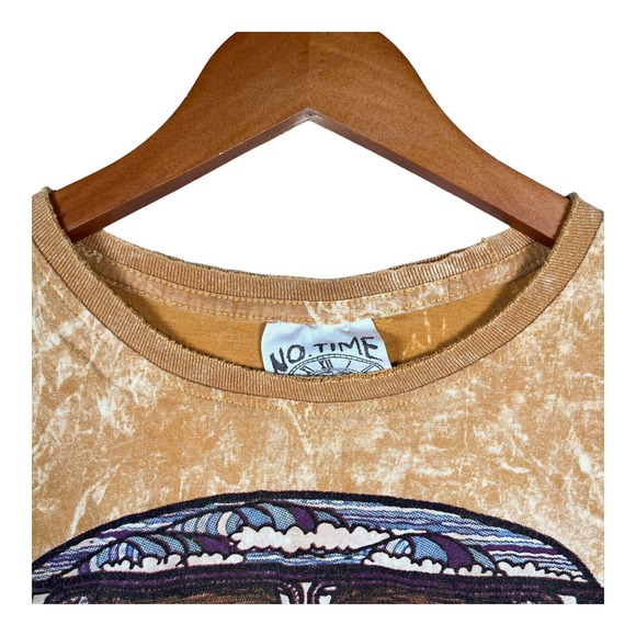 Hippie Volkswagen Bus Microbus Stone Wash No Time T-Shirt Mens/Unisex Yellow M - Picture 4 of 7